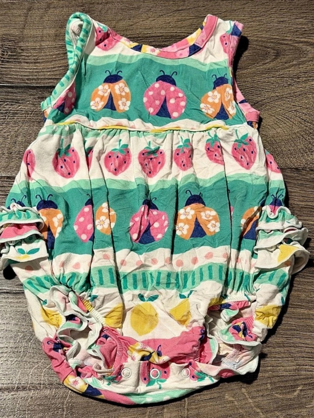 Play by Little Sleepies Ladybug Lane Bubble Romper Ladybug Print Baby Romper